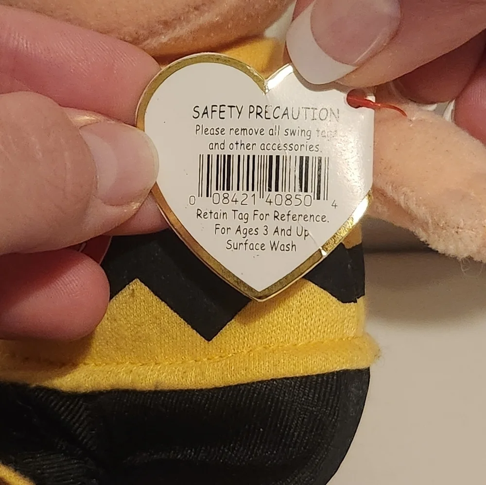 8” Ty Charlie Brown Plush Doll with Tags with nonfunctional voice box